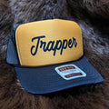 Black/Gold Trucker Style TRAPPER Hat